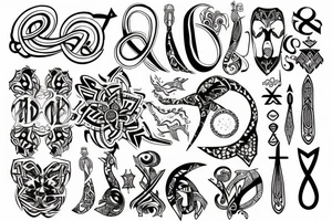 Ankh and infinity symbol tattoo idea