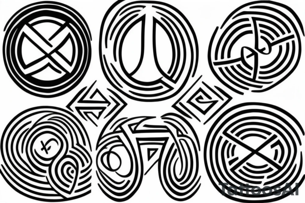 Ankh and infinity symbol tattoo idea