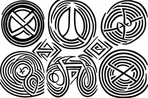 Ankh and infinity symbol tattoo idea
