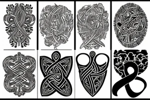 Ankh and infinity symbol tattoo idea