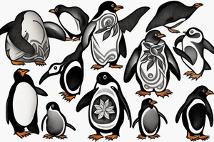Stoned penguin tattoo idea
