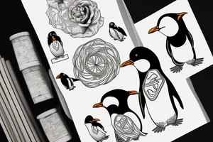 Stoned penguin tattoo idea