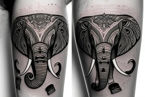Stoned elephant tattoo idea