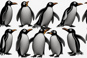 Stoned penguin high happy tattoo idea