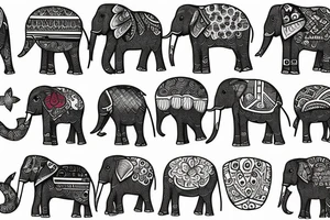 Elephant rolling joint tattoo idea
