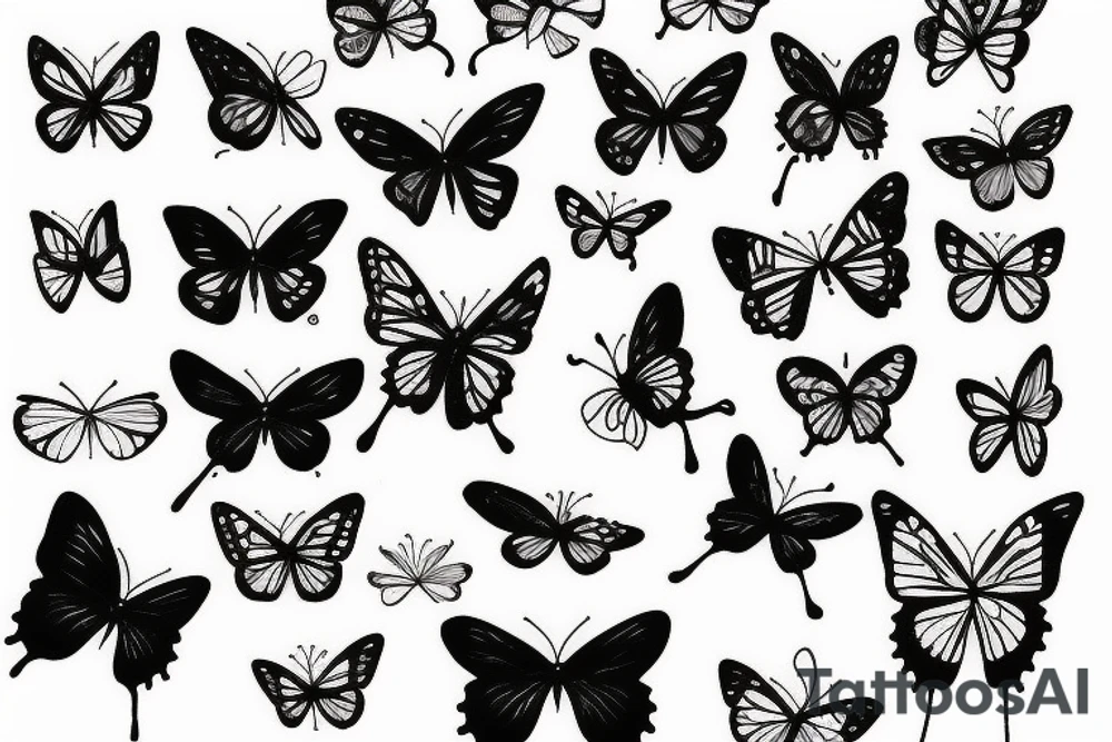 the words “Still Breathing;” with butterflies tattoo idea