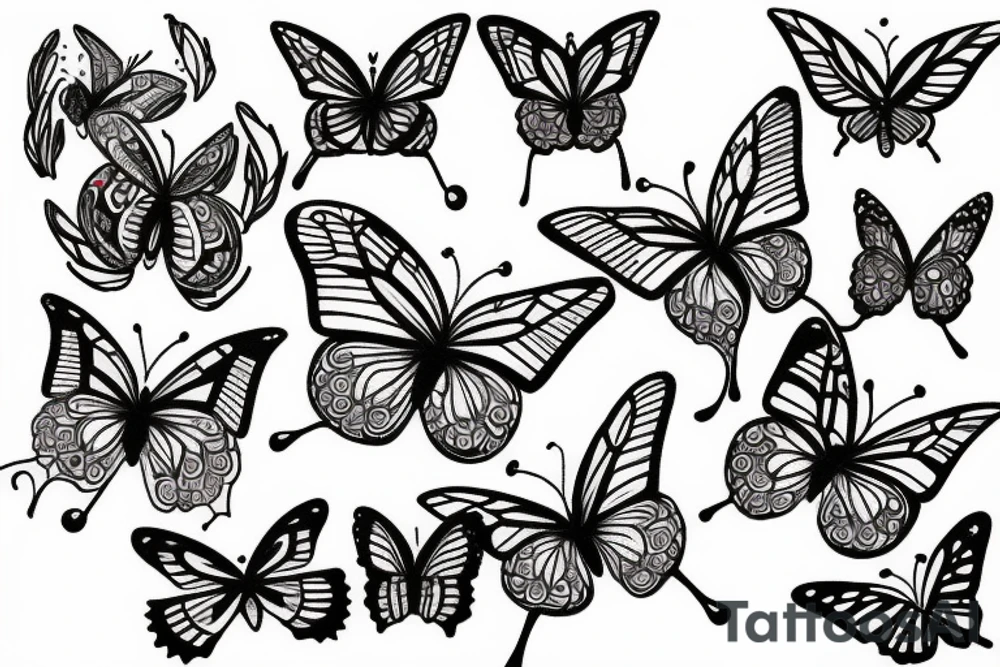 the words “Still Breathing;” with butterflies tattoo idea