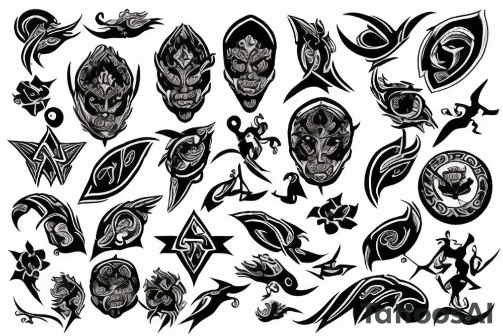 Vj with the symbol of courage tattoo idea