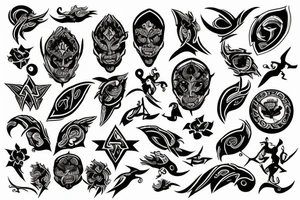 Vj with the symbol of courage tattoo idea