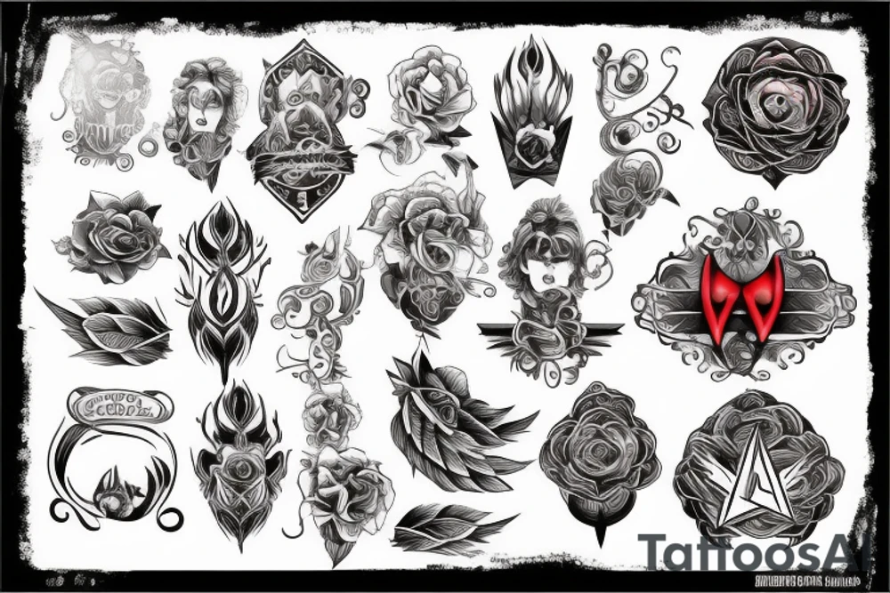 Vj with the symbol of courage tattoo idea