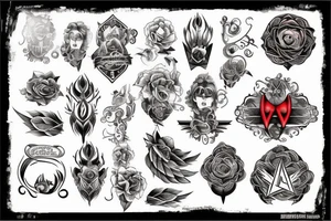 Vj with the symbol of courage tattoo idea