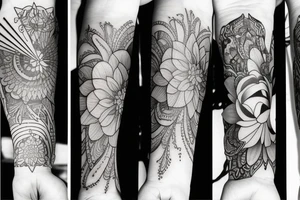 gypsy and dahlias tattoo idea