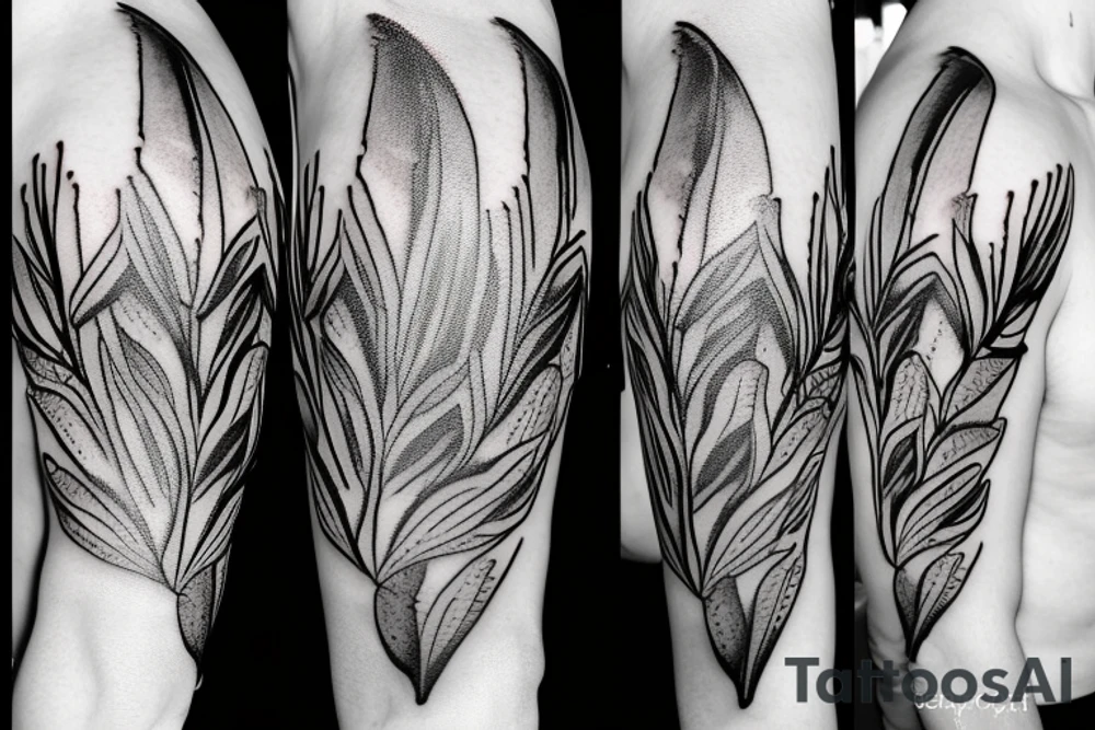 Rosemary strand barb wire tattoo idea