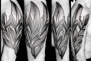 Rosemary strand barb wire tattoo idea