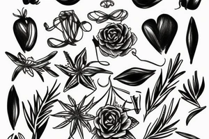 Rosemary strand barb wire tattoo idea