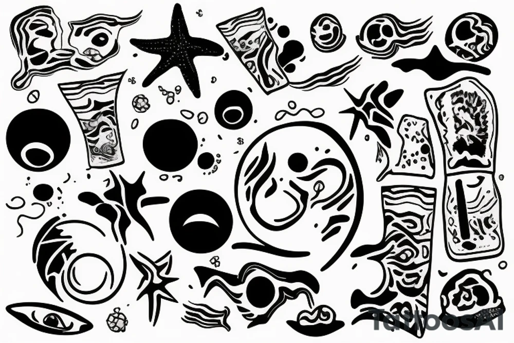 sunset, beach, spot tattoo idea