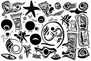 sunset, beach, spot tattoo idea