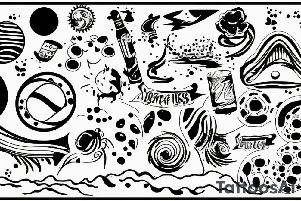 sunset, beach, spot tattoo idea