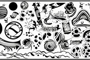 sunset, beach, spot tattoo idea