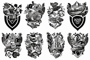 Shoulder tattoo nautical map tattoo idea