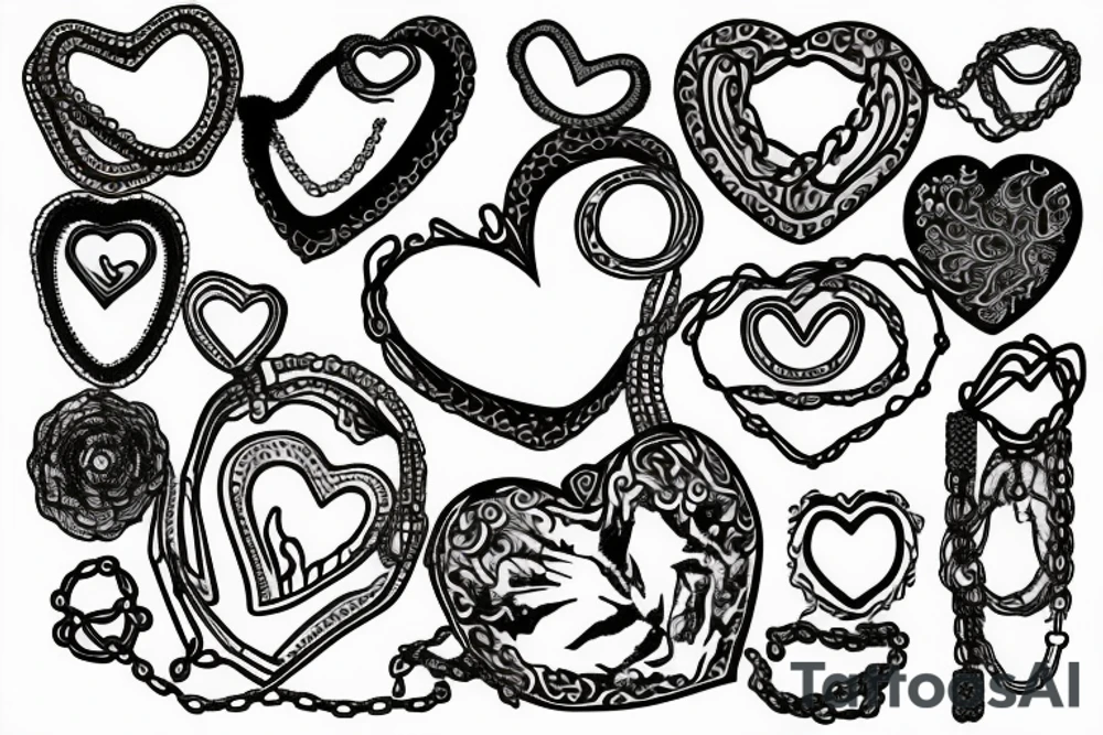 Heart with chains tattoo idea