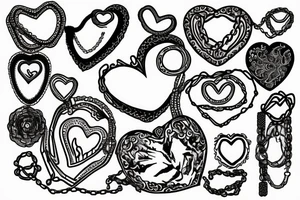 Heart with chains tattoo idea