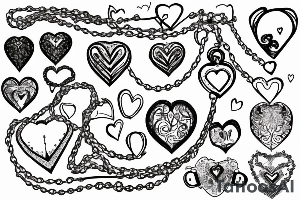 Heart with chains tattoo idea