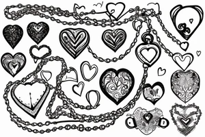 Heart with chains tattoo idea