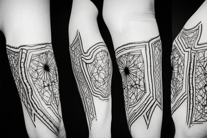 Cracks on tricep tattoo idea