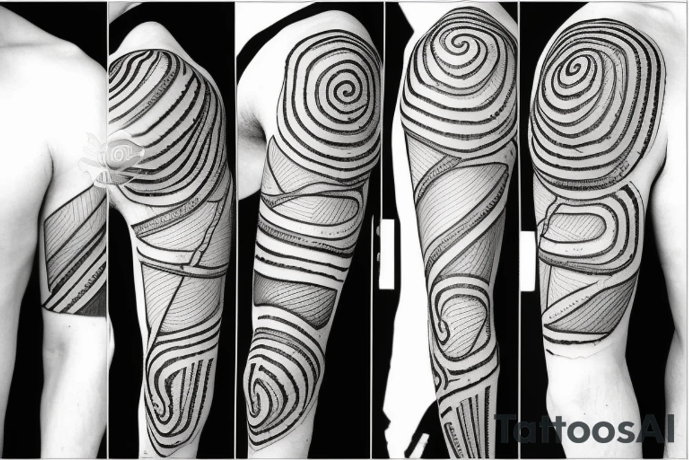 Cracks on tricep tattoo idea