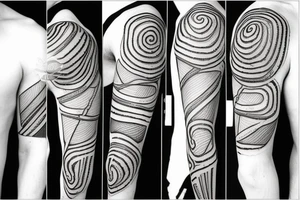 Cracks on tricep tattoo idea