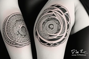 yin yang tattoo for introvert globetrotter tattoo idea
