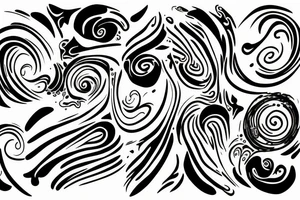 face with swirl eyes tattoo idea