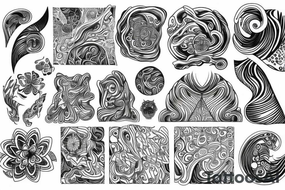 trippy psychedelic tattoo idea