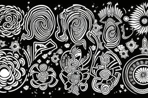 trippy psychedelic tattoo idea
