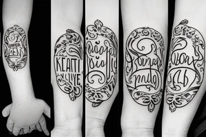 i want to write my sons name on my arm tattoo idea
