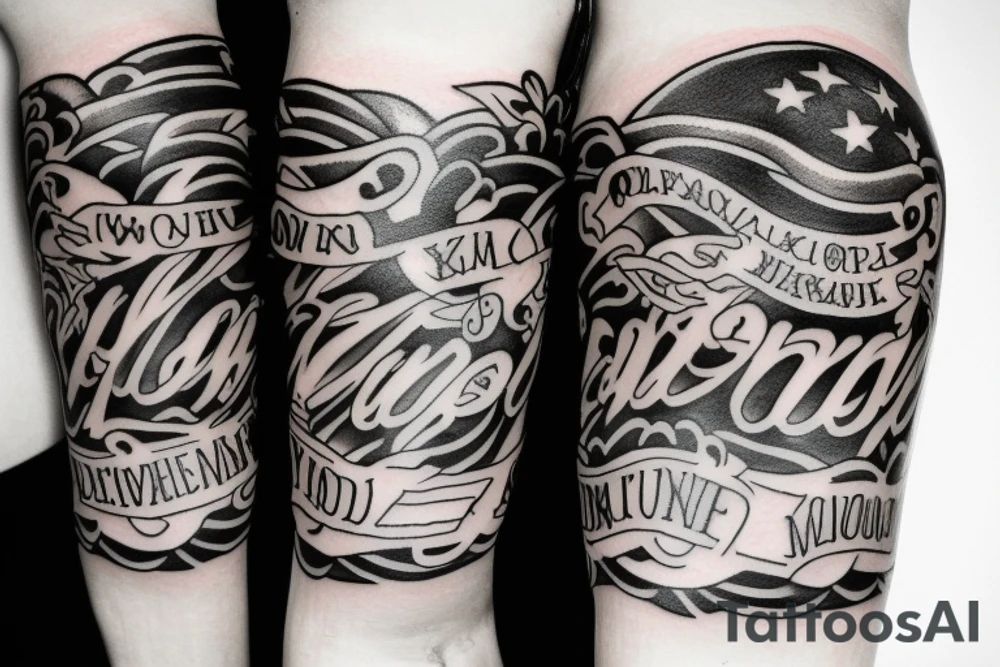 i want to write my sons name on my arm tattoo idea