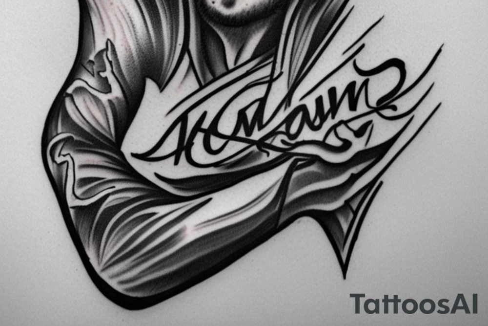 i want to write my sons name LEVON on my arm tattoo idea