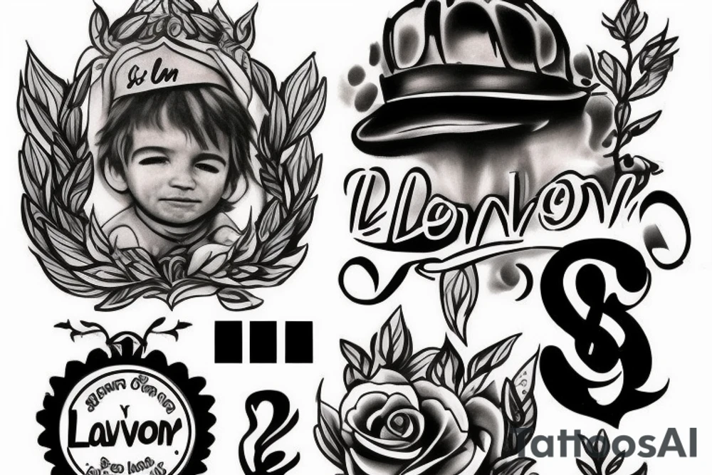i want to write my sons name LEVON on my arm tattoo idea