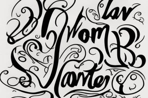 i want to write my sons name LEVON on my arm tattoo idea