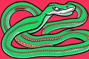 red and green snake for left hand tattoo idea