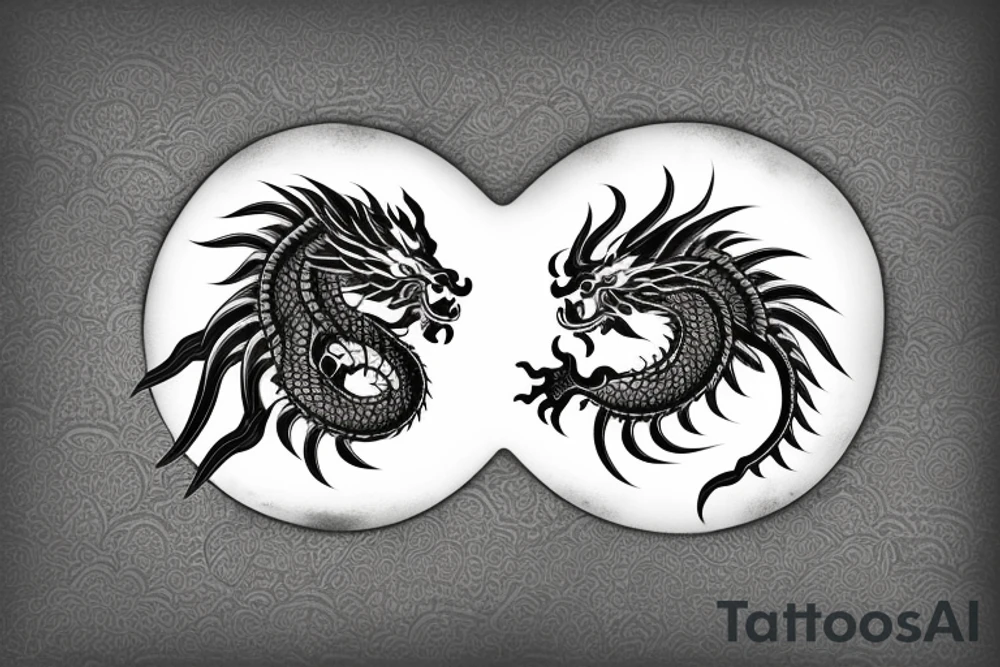 Chinese Dragon with brave heart and warrior spirit inspiring discipline, humbleness and wisdom tattoo idea