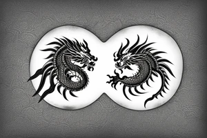 Chinese Dragon with brave heart and warrior spirit inspiring discipline, humbleness and wisdom tattoo idea