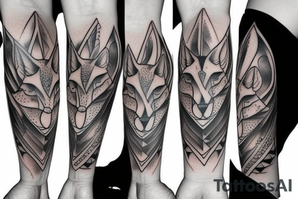 Realistic fox tattoo idea