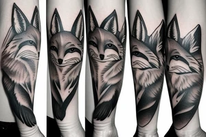 Realistic fox tattoo idea