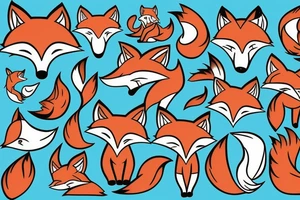 Fox looking at reflection tattoo idea
