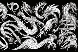 cyberpunk dragon tattoo idea