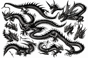 digital dragon tattoo idea