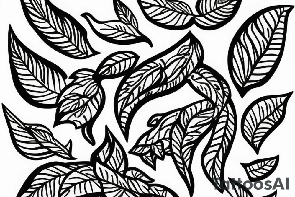 Jaguar with leaves tattoo idea