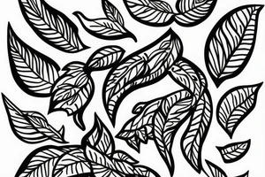 Jaguar with leaves tattoo idea